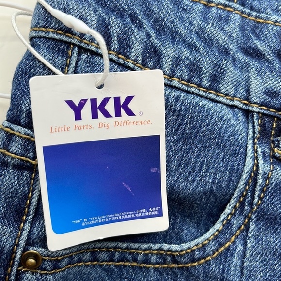 YKK Jeans Wide Leg High Rise NWT Size L - Picture 9 of 16